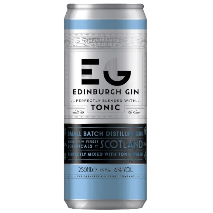 Edinburgh Gin & Tonic Cans 12x250ml